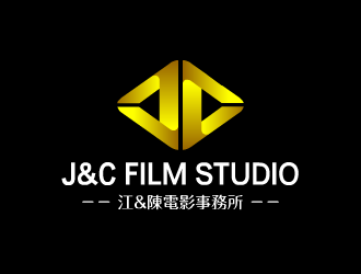 张发国的中文:江&陳電影事務所;英文:J&C FILM STUDIO (全大写)logo设计