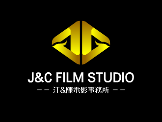 张发国的中文:江&陳電影事務所;英文:J&C FILM STUDIO (全大写)logo设计