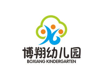 何嘉健的伊旗博翔幼儿园logo设计