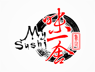 张峰的味一舍日式料理寿司logo设计