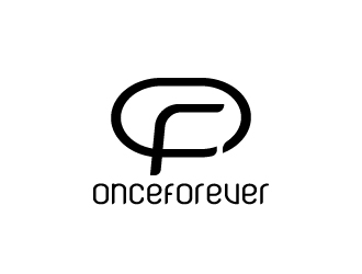 周金进的英文:onceforever +中文:万姿艾唯logo设计