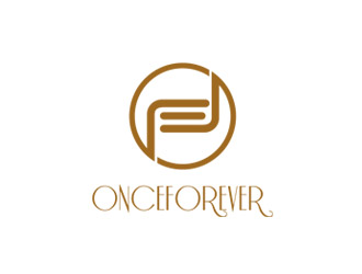 英文：onceforever  +中文：万姿艾唯logo设计