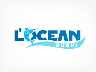 文大为的L'OCEAN SUSHIlogo设计