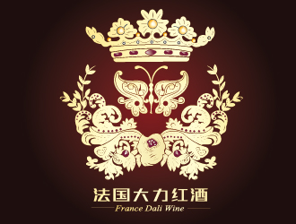 赵军的法国大力红酒logo设计