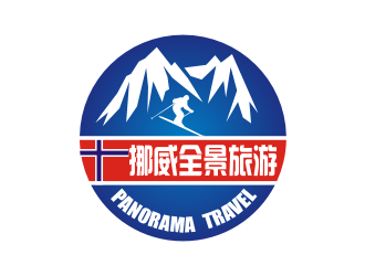 吉吉的挪威全景旅游logo设计