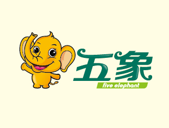食品大象卡通LOGO设计logo设计
