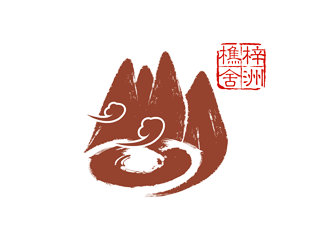谭家强的梓洲樵舍民宿logo设计
