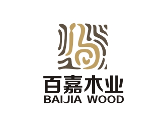 曾翼的百嘉木业日式家具logo设计