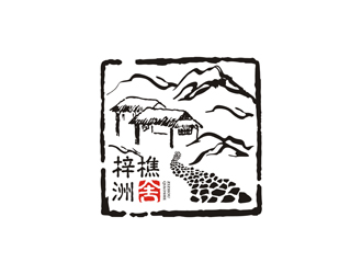 曾飞的梓洲樵舍民宿logo设计