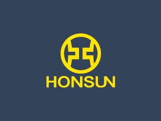 秦晓东的HONSUN英文字体标志logo设计