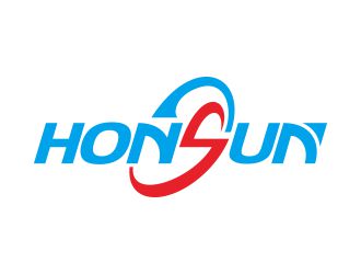 何嘉健的HONSUN英文字体标志logo设计