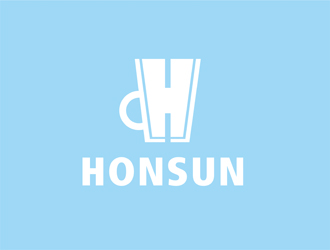 陈今朝的HONSUN英文字体标志logo设计