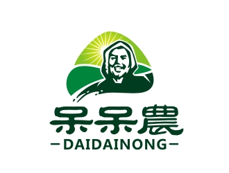 曾翼的呆呆農 人物卡通LOGO设计logo设计