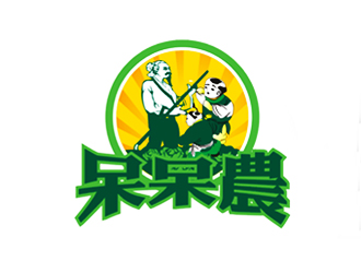 郑国麟的呆呆農 人物卡通LOGO设计logo设计