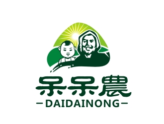 曾翼的呆呆農 人物卡通LOGO设计logo设计