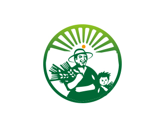 .的呆呆農 人物卡通LOGO设计logo设计