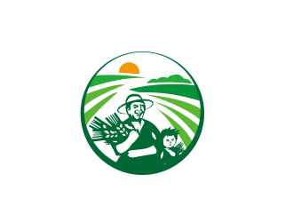 .的呆呆農 人物卡通LOGO设计logo设计