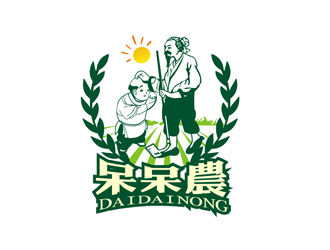 郑国麟的呆呆農 人物卡通LOGO设计logo设计