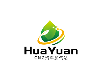 周金进的华源CNG加气站logo设计