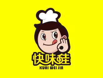 黄安悦的快味佳美食快餐城logo设计
