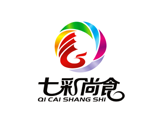 七彩尚食logo设计