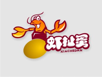 潘达品的虾扯蛋外卖logo设计