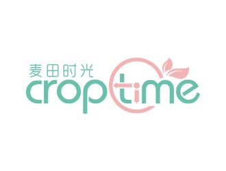 何嘉健的麦田时光 crop time电商文字logo设计logo设计