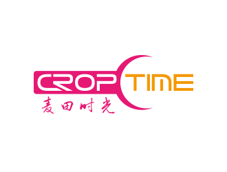 黄安悦的麦田时光 crop time电商文字logo设计logo设计