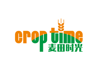 陈今朝的麦田时光 crop time电商文字logo设计logo设计