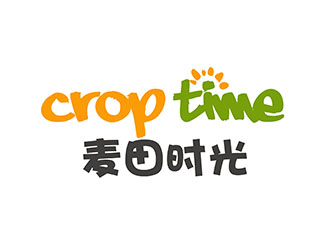 潘乐的麦田时光 crop time电商文字logo设计logo设计