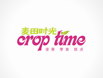 邓建平的麦田时光 crop time电商文字logo设计logo设计