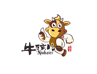 郭庆忠的牛孩儿 卡通设计logo设计