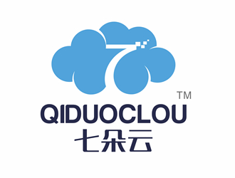 唐国强的七朵云云元素字体logologo设计