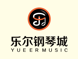 赵鹏 v的乐尔钢琴logo设计