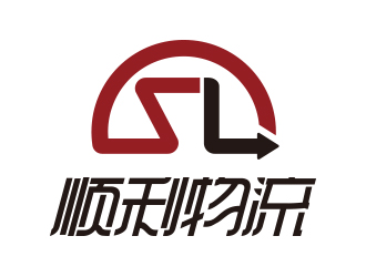 温龙的顺利物流logo设计