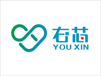 唐国强的右芯服务logo设计