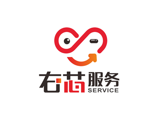 唐国强的右芯服务logo设计