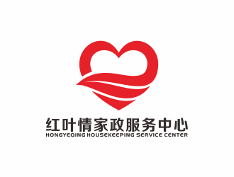 何嘉健的红叶情家政服务中心logo设计
