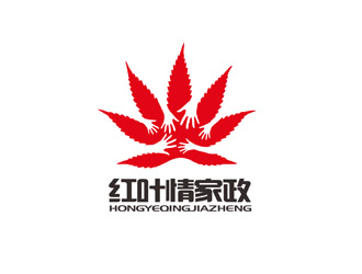郭庆忠的红叶情家政服务中心logo设计