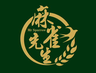 谭家强的麻雀先生logo设计