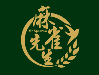 谭家强的麻雀先生logo设计