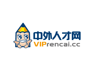 周金进的中外人才网 ；英文 viprencailogo设计