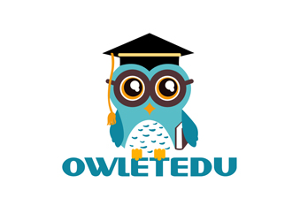 秦晓东的OwletEdu 卡通猫头鹰logo设计