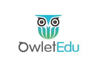OwletEdu 卡通猫头鹰logo设计