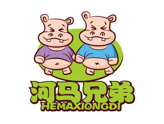 刘业伟的河马兄弟logo设计