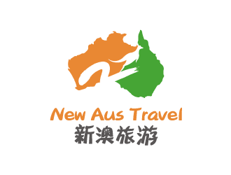张晓明的New Aus Travel 新澳旅游logo设计