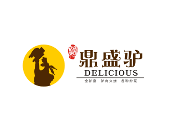 姜彦海的鼎盛驴动物卡通logo设计