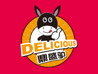 黄安悦的鼎盛驴动物卡通logo设计