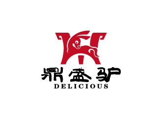 周金进的鼎盛驴动物卡通logo设计