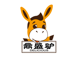 陆达活的鼎盛驴动物卡通logo设计